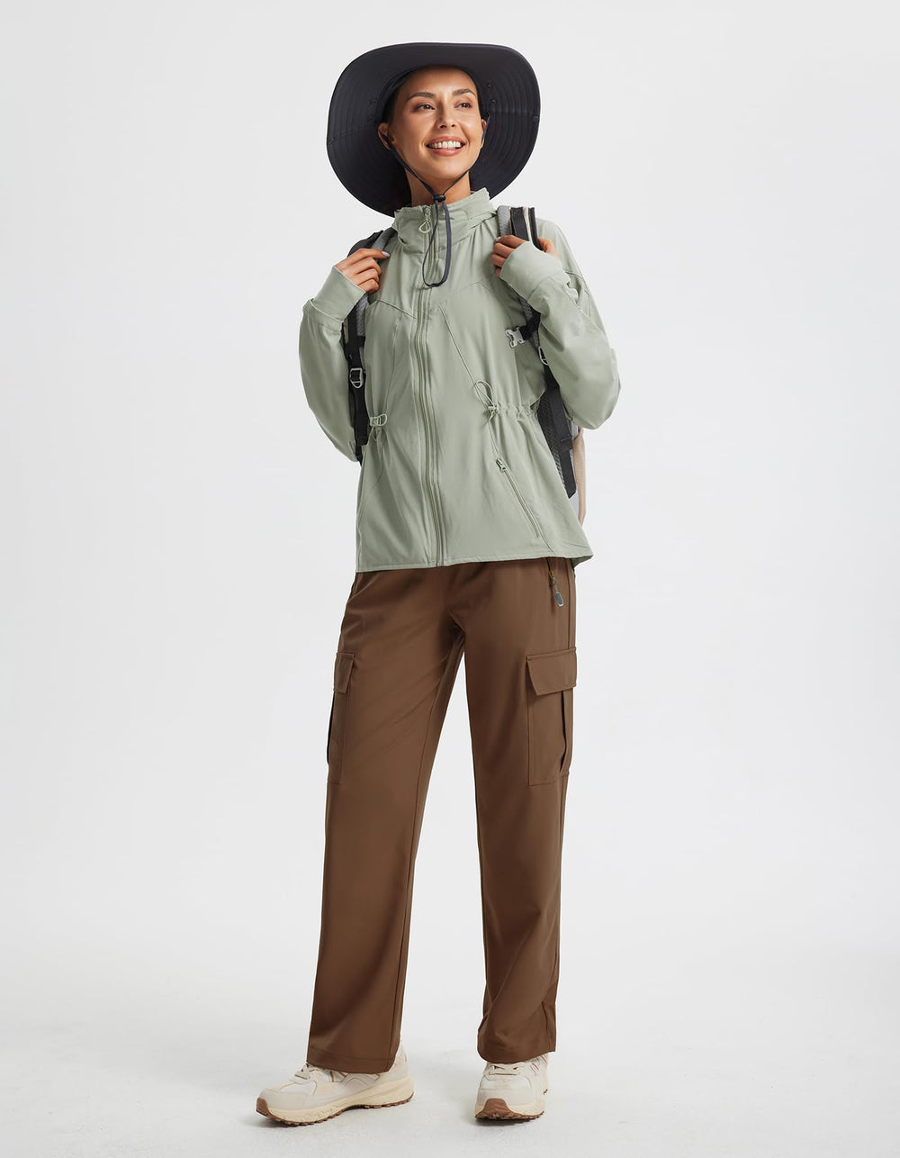Libin Women's Hiking Pants water-resistant fabric handles light rain