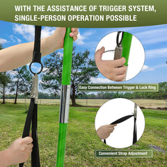 Lichtund slingshot trigger system enables smooth, safe releases during climbs and setups.