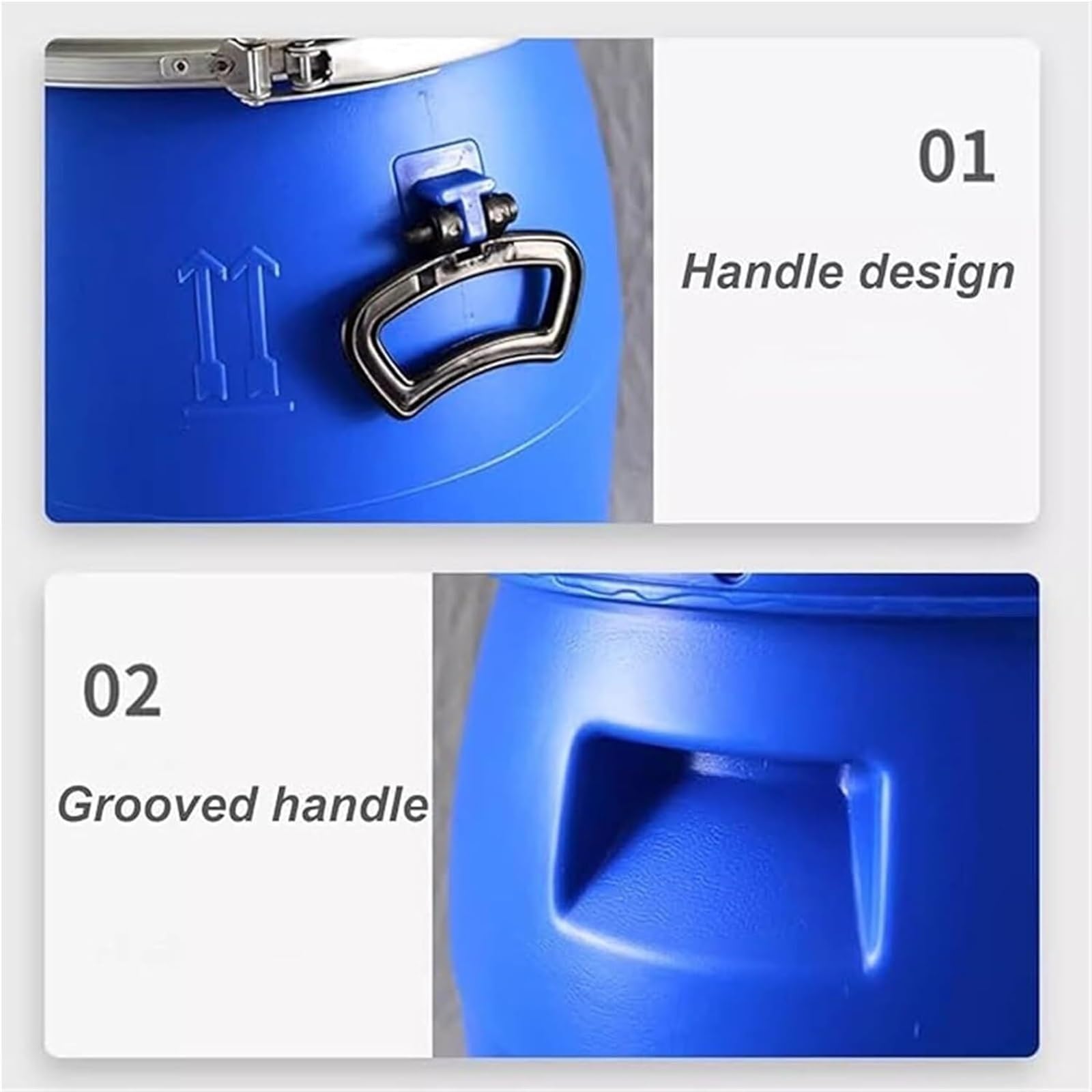 Close-up of LICOME sealing ring on the blue barrel.