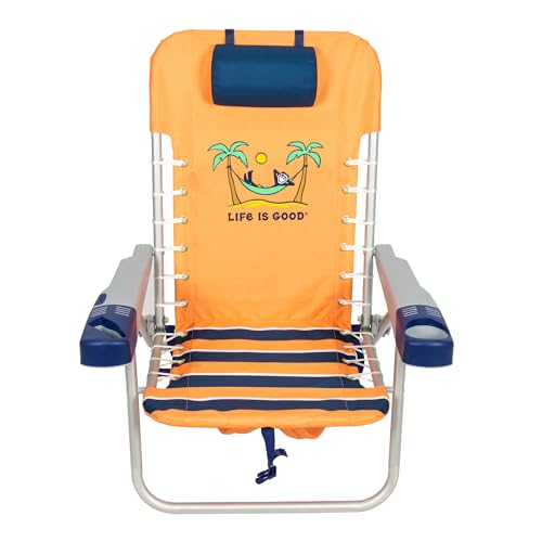 Life is Good backpack chair cup holder keeps drinks within reach