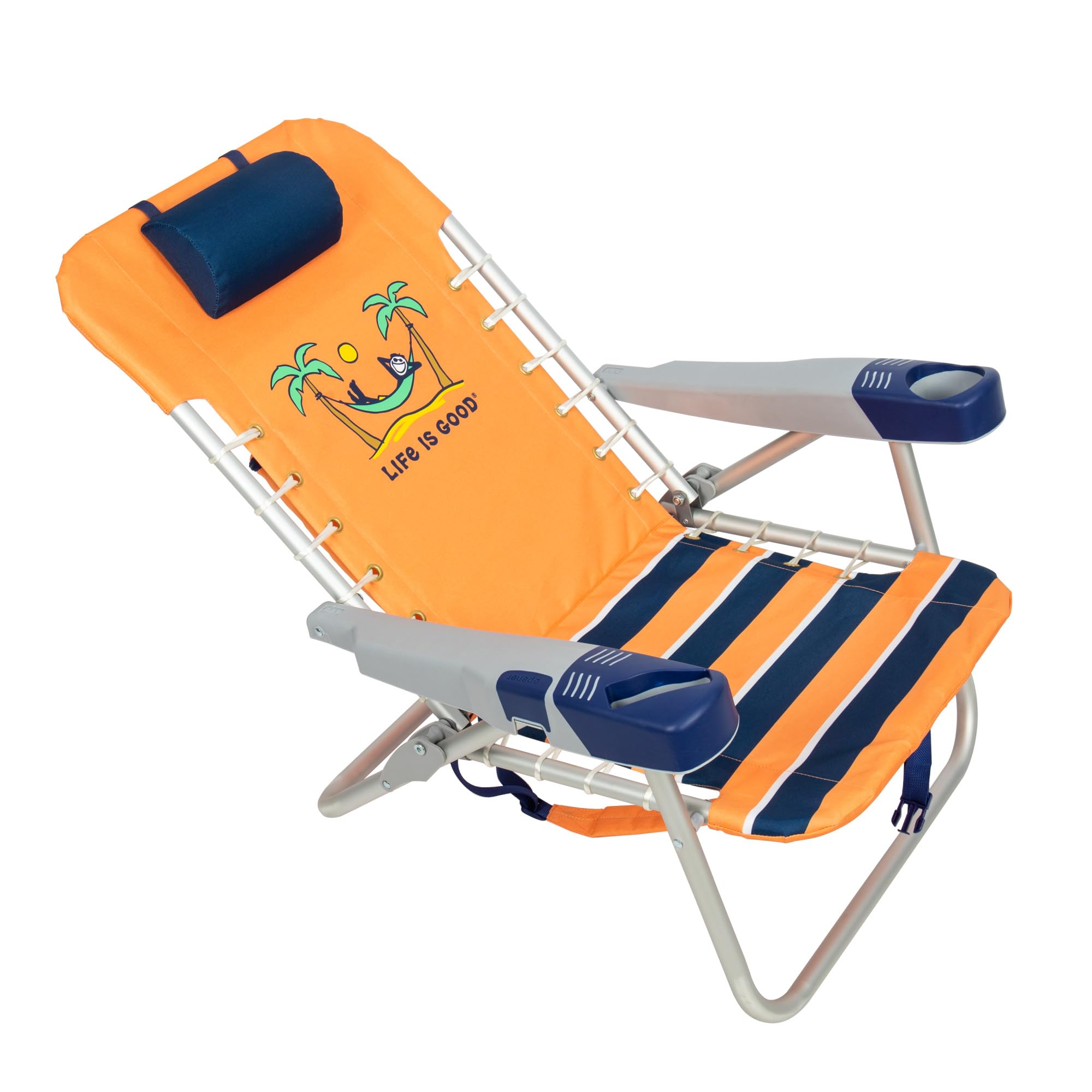 Life is Good chair storage pouch holds essentials for outings
