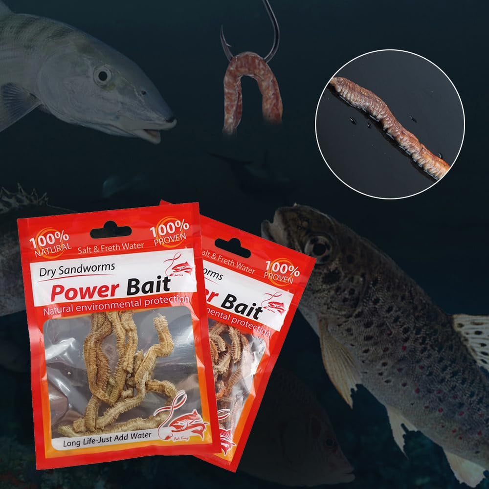Lifelike Dry Sandworm Lure detailed-packaging image hints at quality materials.