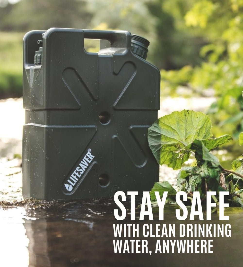Lifesaver Jerrycan camping use shows easy refill during overlanding trips.