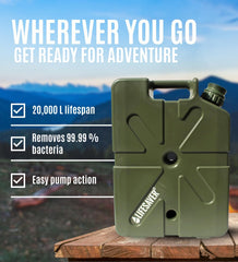 Lifesaver Jerrycan emergency preparedness kit essential for off-grid hydration.