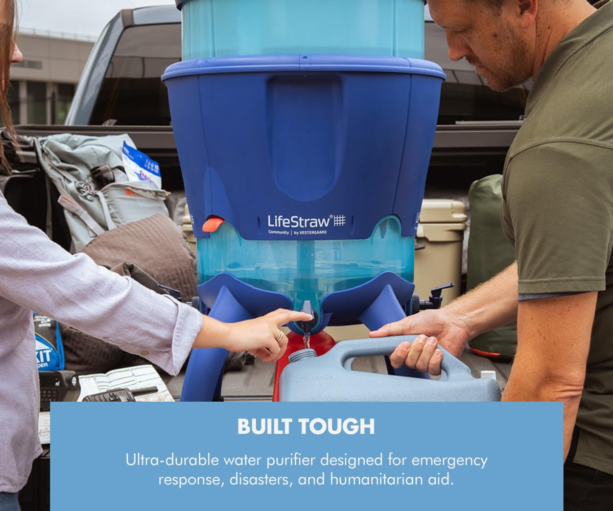 LifeStraw Community filter lifetime up to 26,000 gallons.