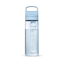 LifeStraw Go Series 22oz Icelandic Blue front view for travel hydration.