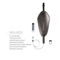 LifeStraw Peak 3L straw filter use for versatile on-the-go filtration.