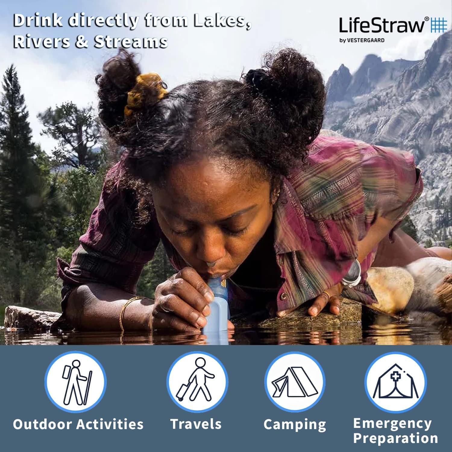 LifeStraw Peak Series membrane capacity 1000 gallons for long-lasting filtration
