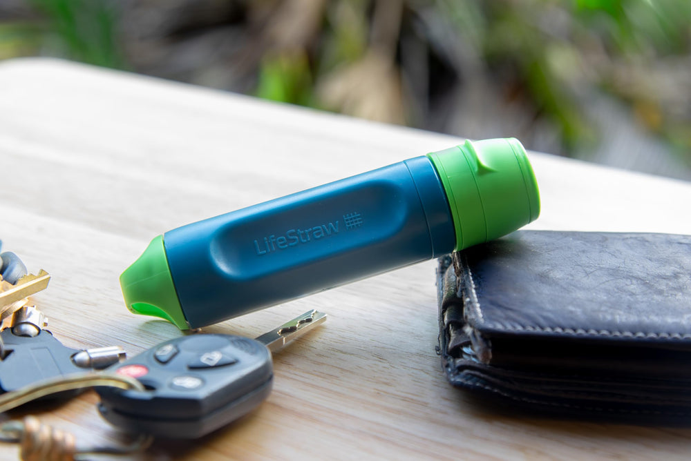 LifeStraw microfilter close-up showing reduced clogging from sand and silt