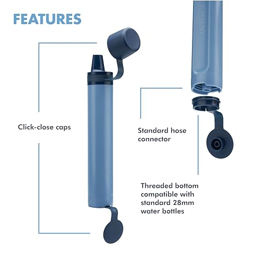 LifeStraw Peak Series in rugged emergency-use scenario for backcountry hydration.