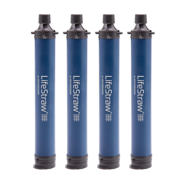LifeStraw personal water filter for direct outdoor drinking, removes bacteria and parasites.