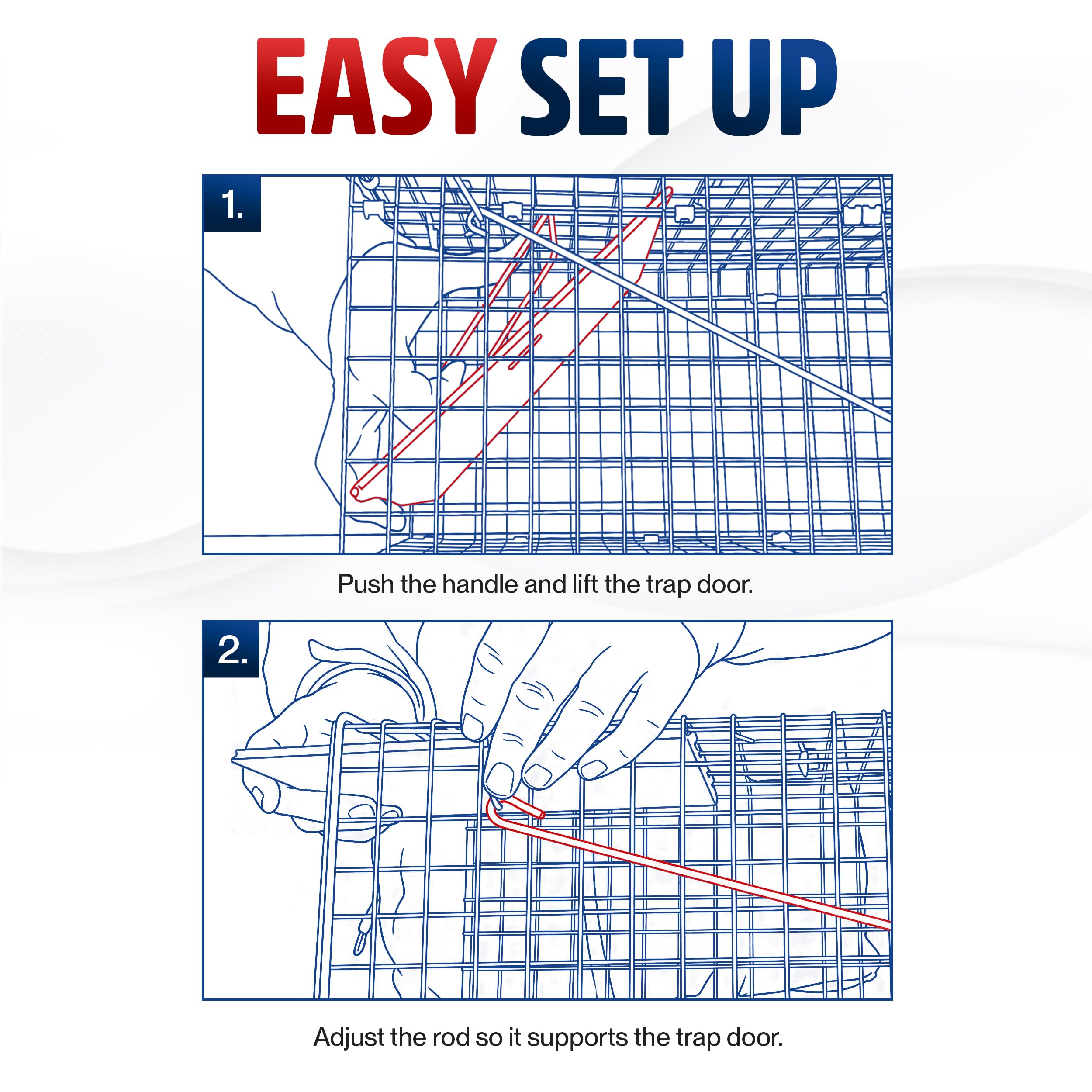LifeSupplyUSA powder-coated-trap offers rust resistance for long-lasting performance.