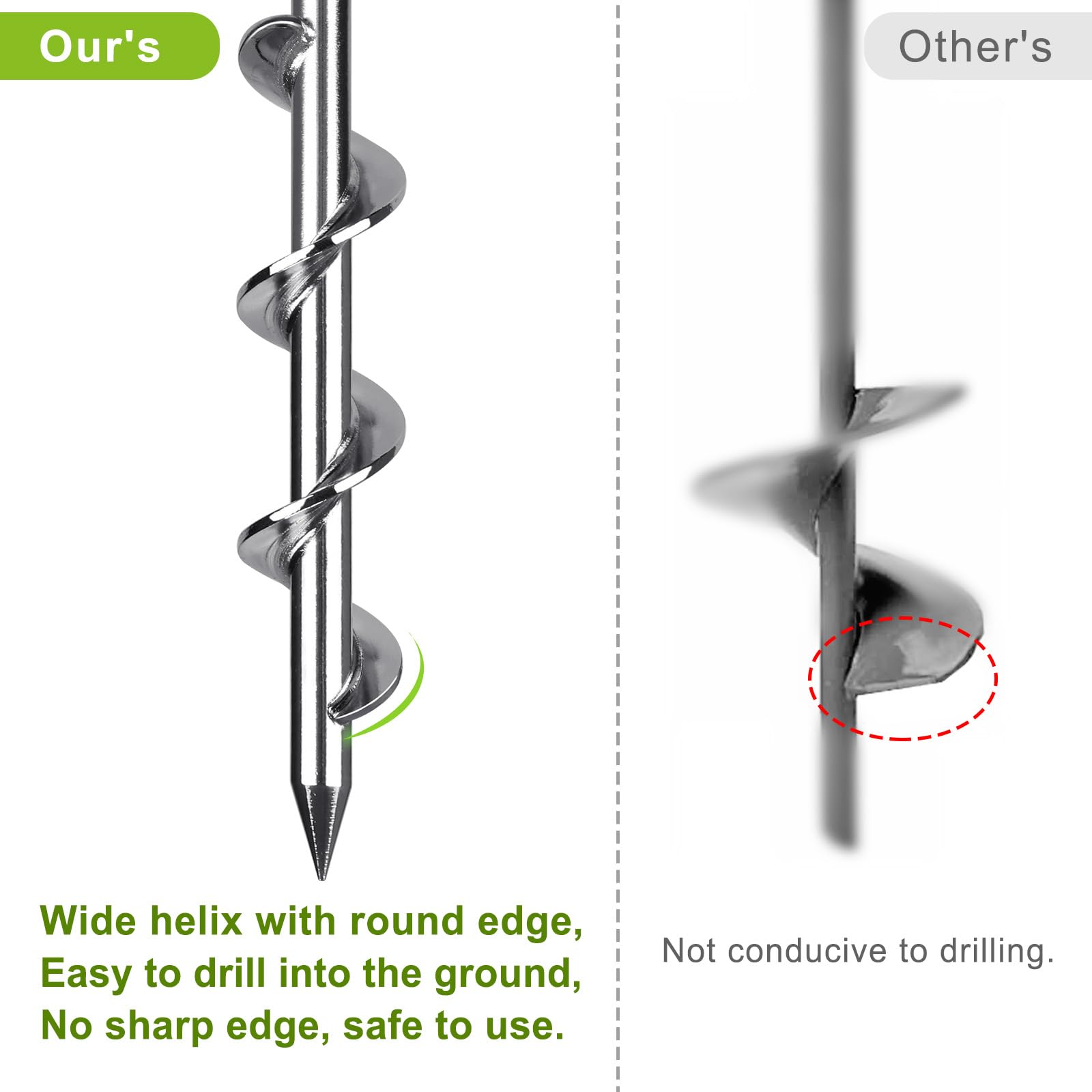 Lifeswell trampoline stake secured to ground for stable playtime.