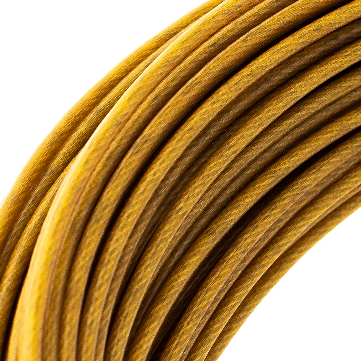 Heyday PVC-coated steel cable showing rust resistance and durability