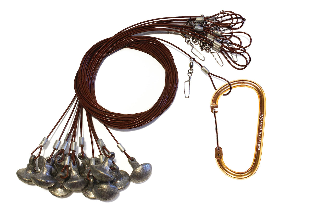 Lifetime Decoys Texas Rig 6ft 6oz mushroom-weight setup for deeper water hunts