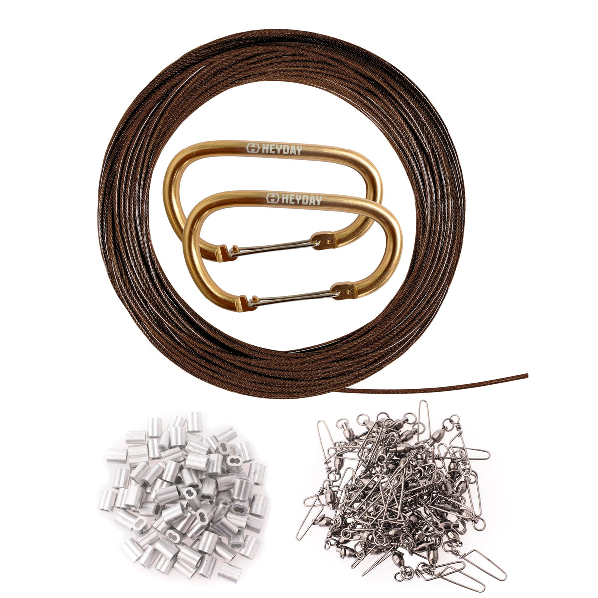 Lifetime Decoys Texas Rig anchor with 125ft PVC-coated cable for quick, tangle-free setups.