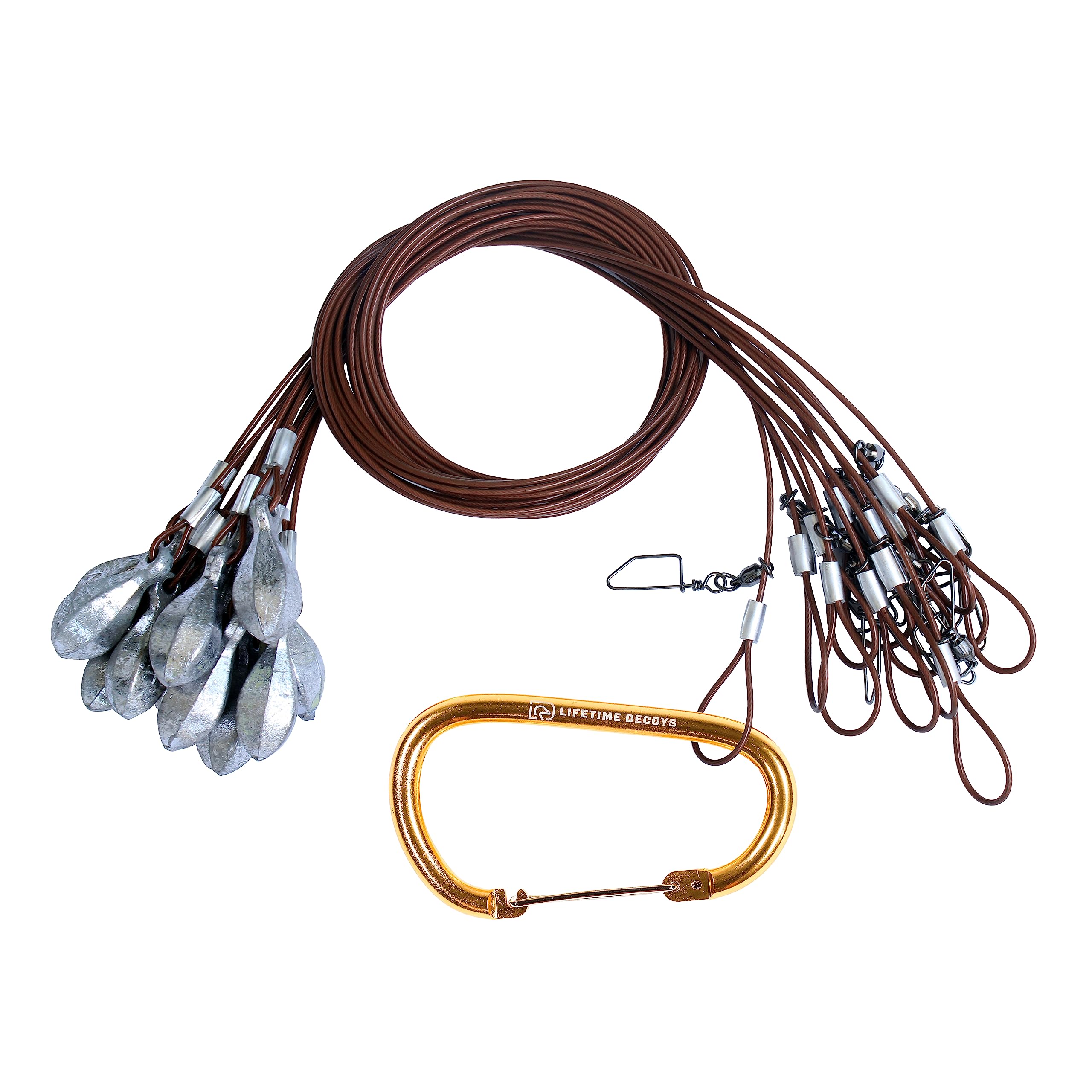 Lifetime Texas Rig Anchors with 12 rigs in mesh bag for field deployment