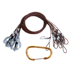 Lifetime Texas Rig Anchors with 12 rigs in mesh bag for field deployment