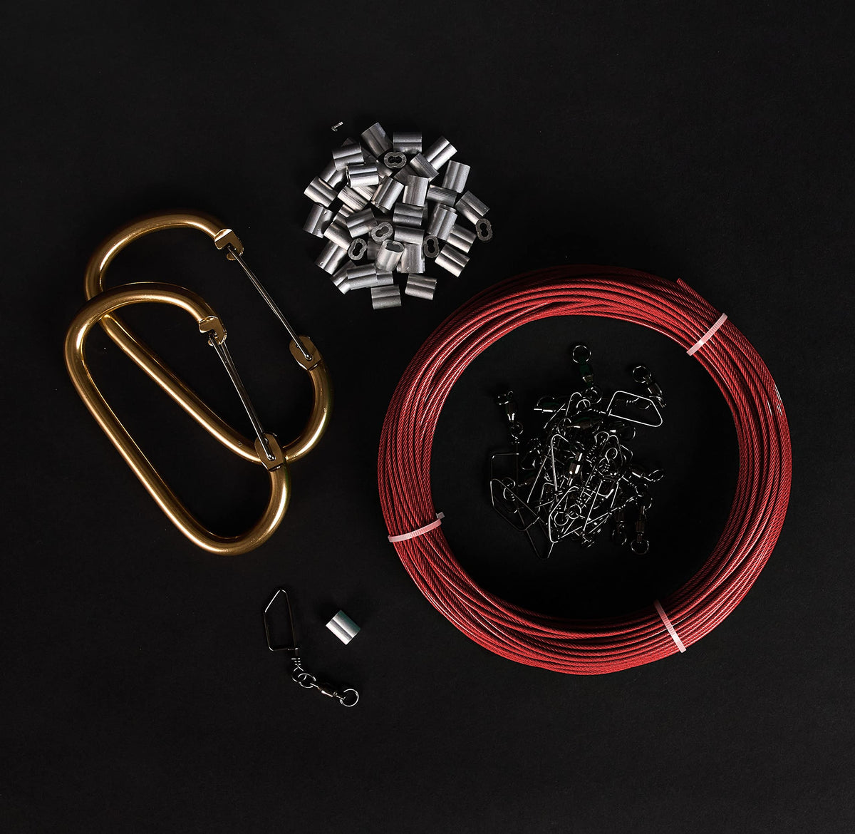 Lifetime Decoys Heyday Outdoors Duck Decoy Rig assembly with tangle-free PVC-coated cable for quick setup.