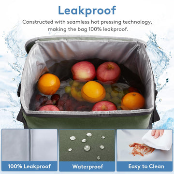 Lifewit Cooler Bag durable 600D Oxford cloth withstands regular outdoor use.