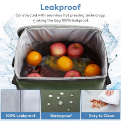 Lifewit Cooler Bag durable 600D Oxford cloth withstands regular outdoor use.
