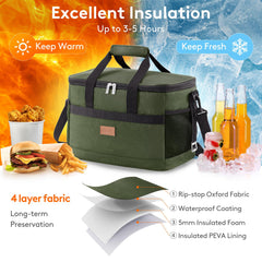 Lifewit Cooler Bag insulated lining helps keep snacks fresh and beverages cool.