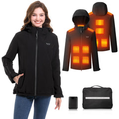 LIFMAGE women's heated jacket back heating zone for all-day warmth during commutes.
