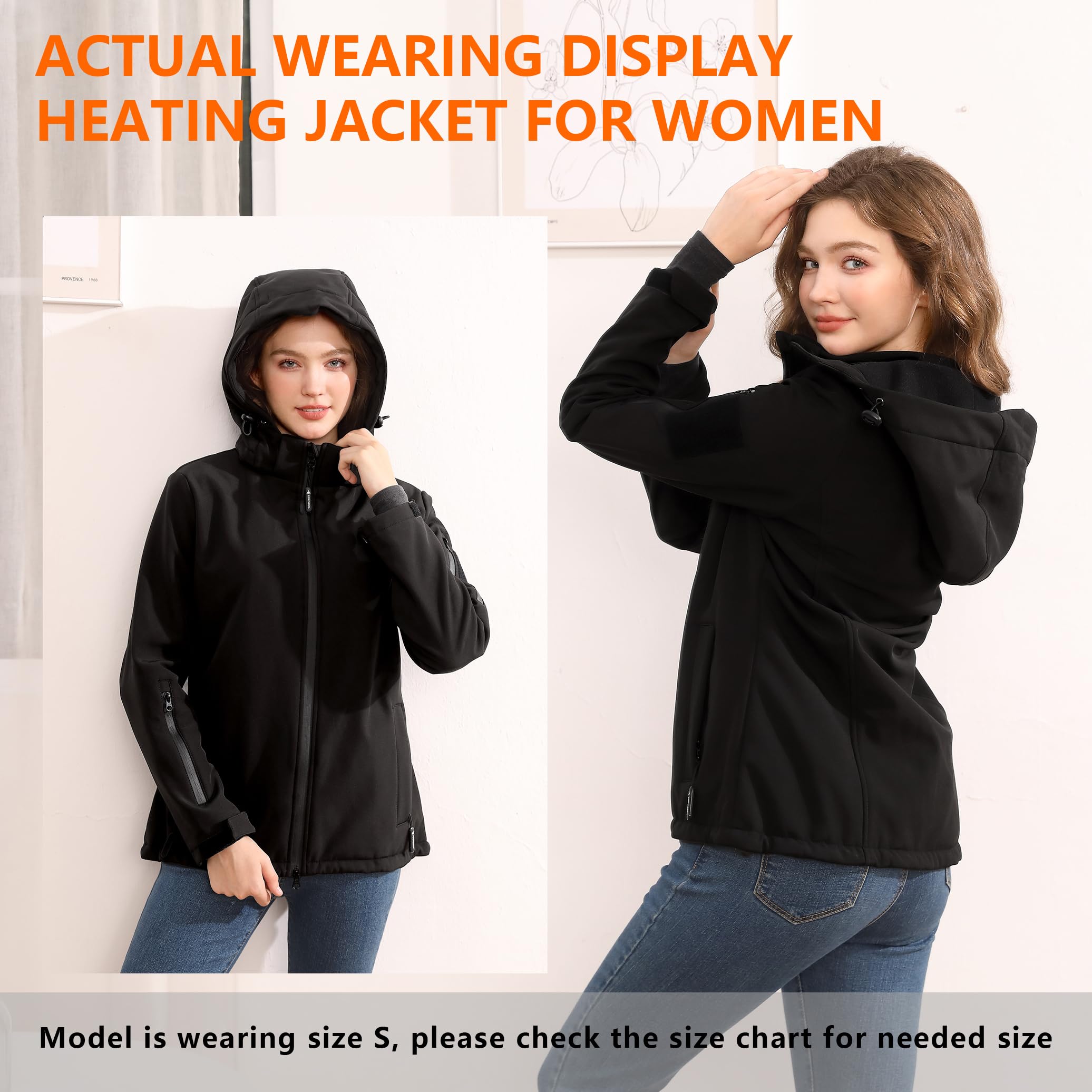 LIFMAGE jacket care: machine washable with laundry bag and protective USB port cover.