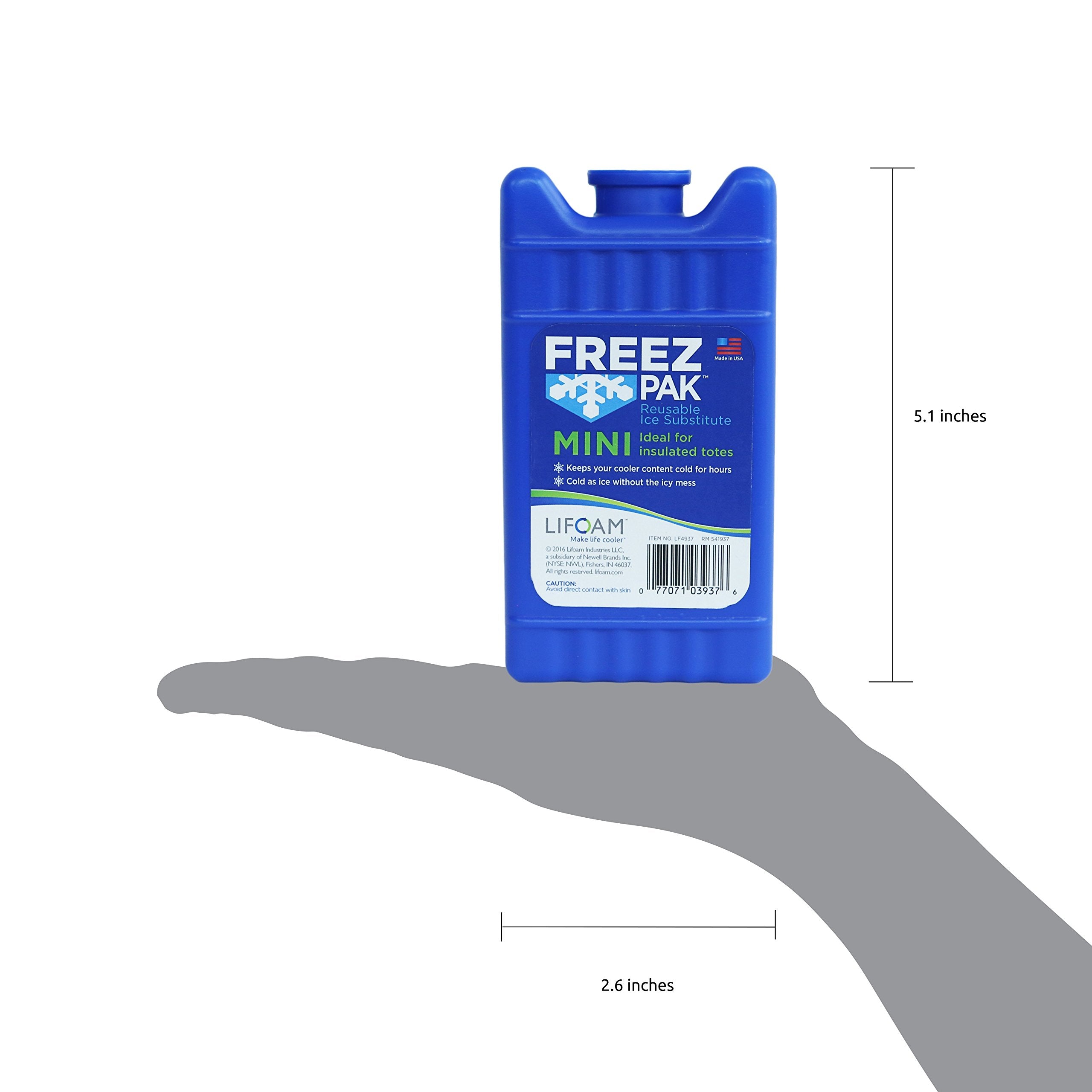 Lifoam Freez Pak Mini BPA-free pack with safe cooling formula.
