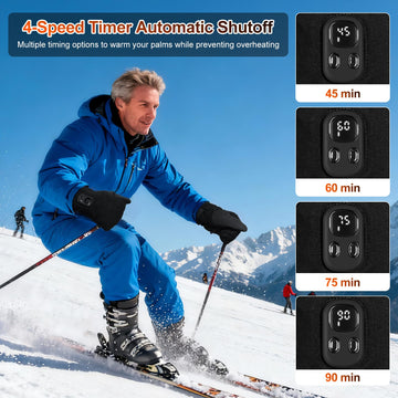 LIFOVE heated gloves with 2-in-1 convertible flap provide versatile warmth.