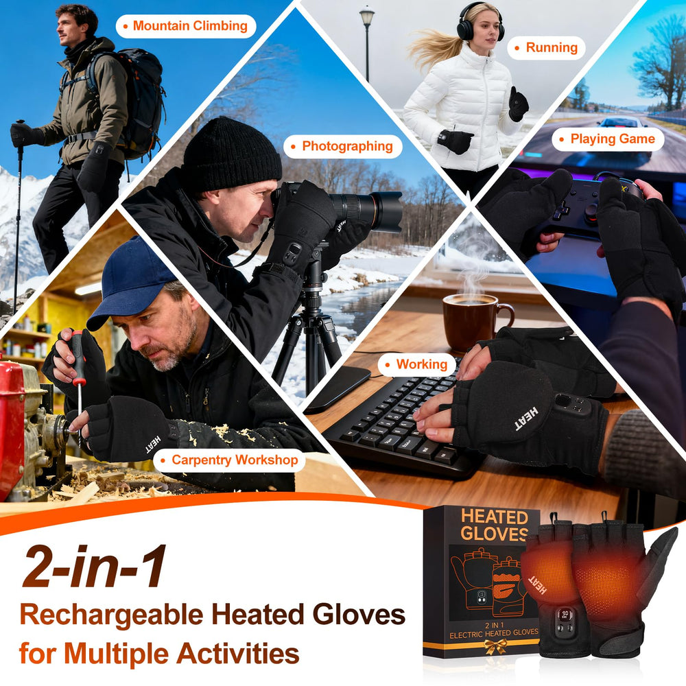 LIFOVE heated gloves silicone palm grip prevents slips during tasks.