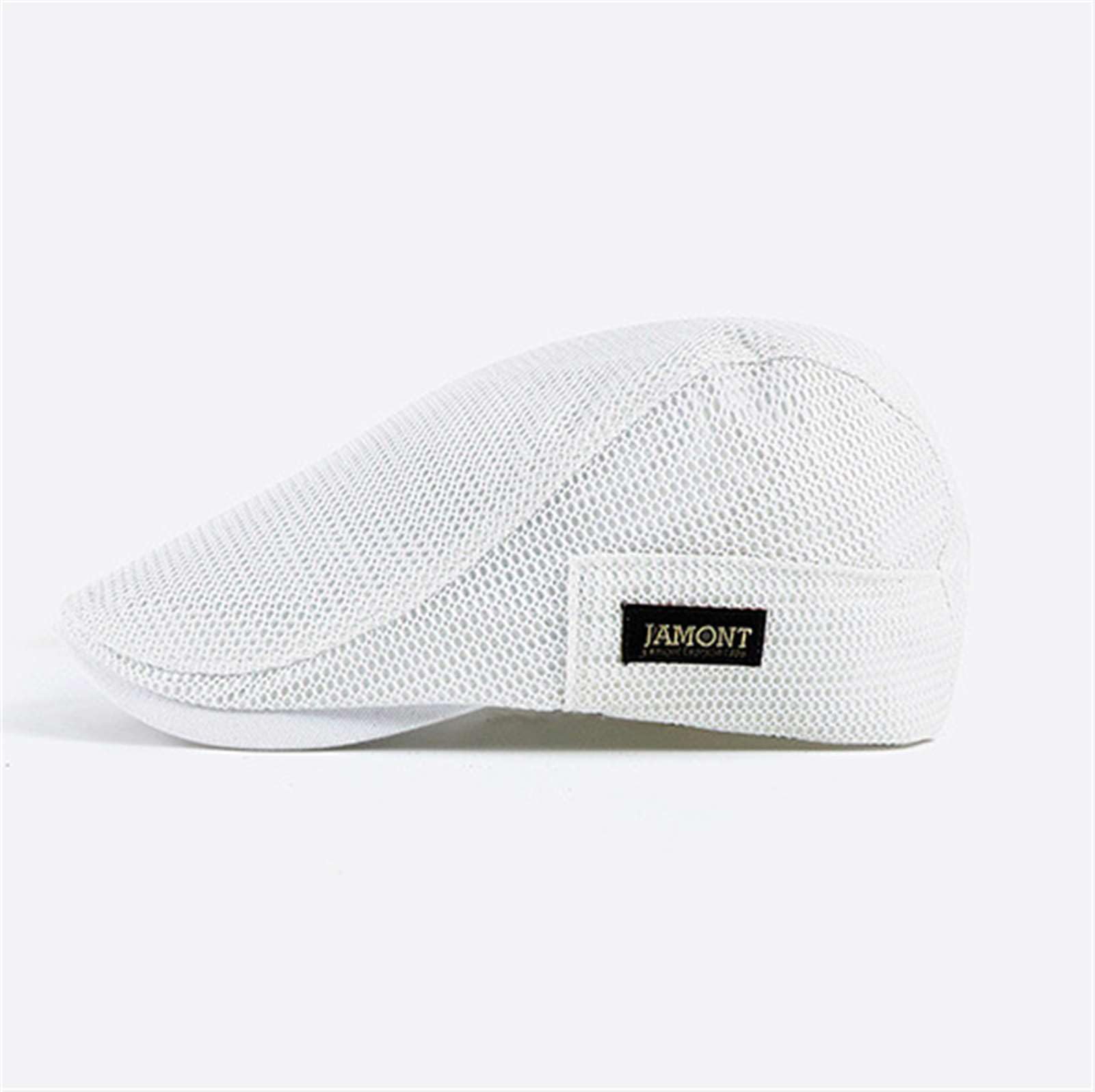 Lifup men's mesh flat cap side view highlighting casual style and sun shading
