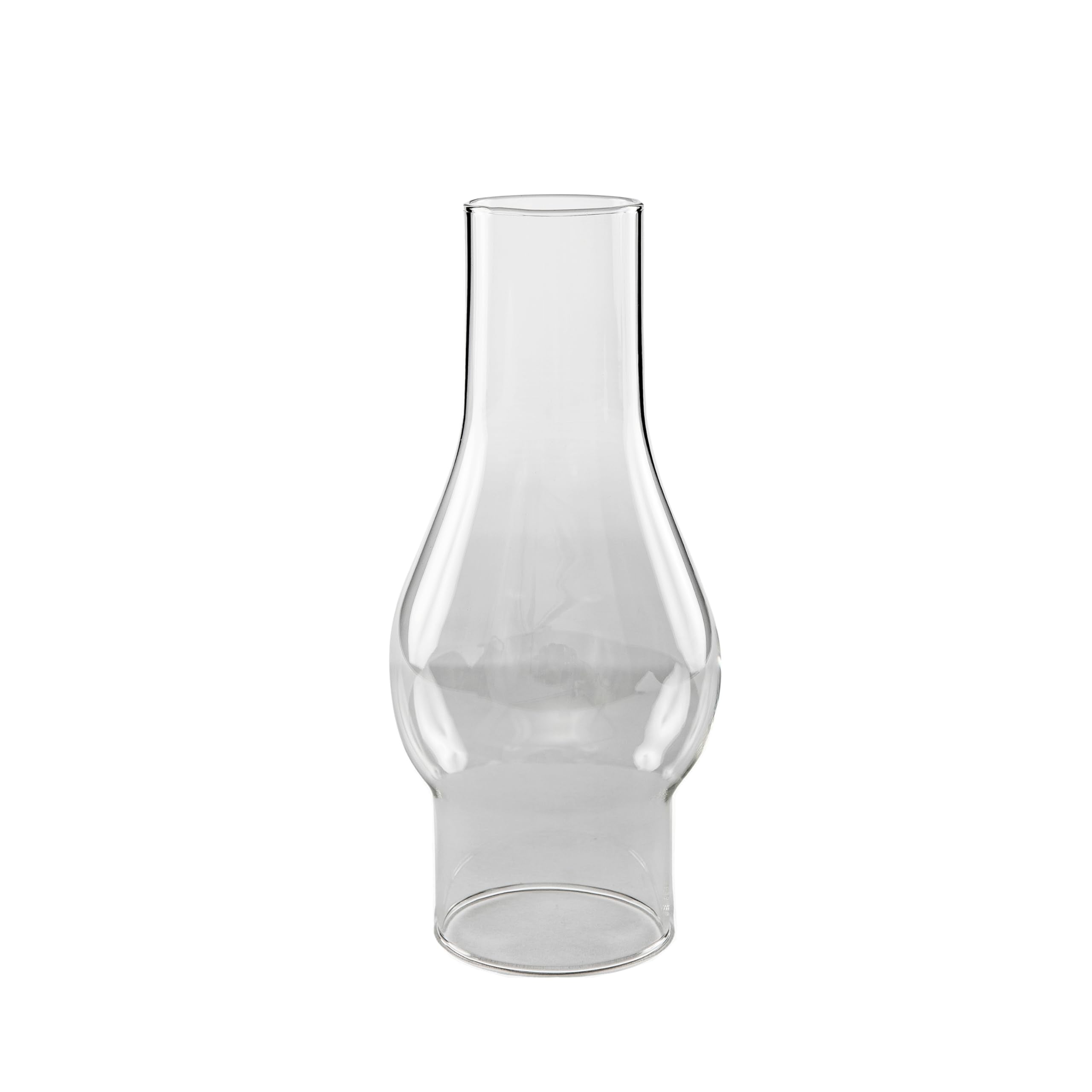 Light of Mine chimney, clear smooth-top borosilicate, enhances flame visibility and durability.