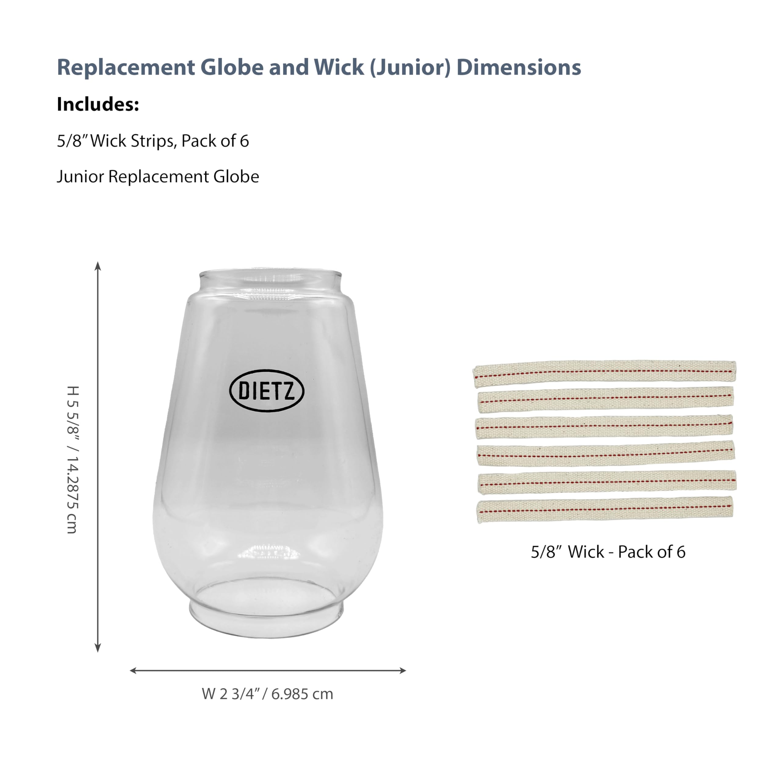 Light of Mine Dietz 20 Junior wick strips deliver smooth burning with genuine stitch