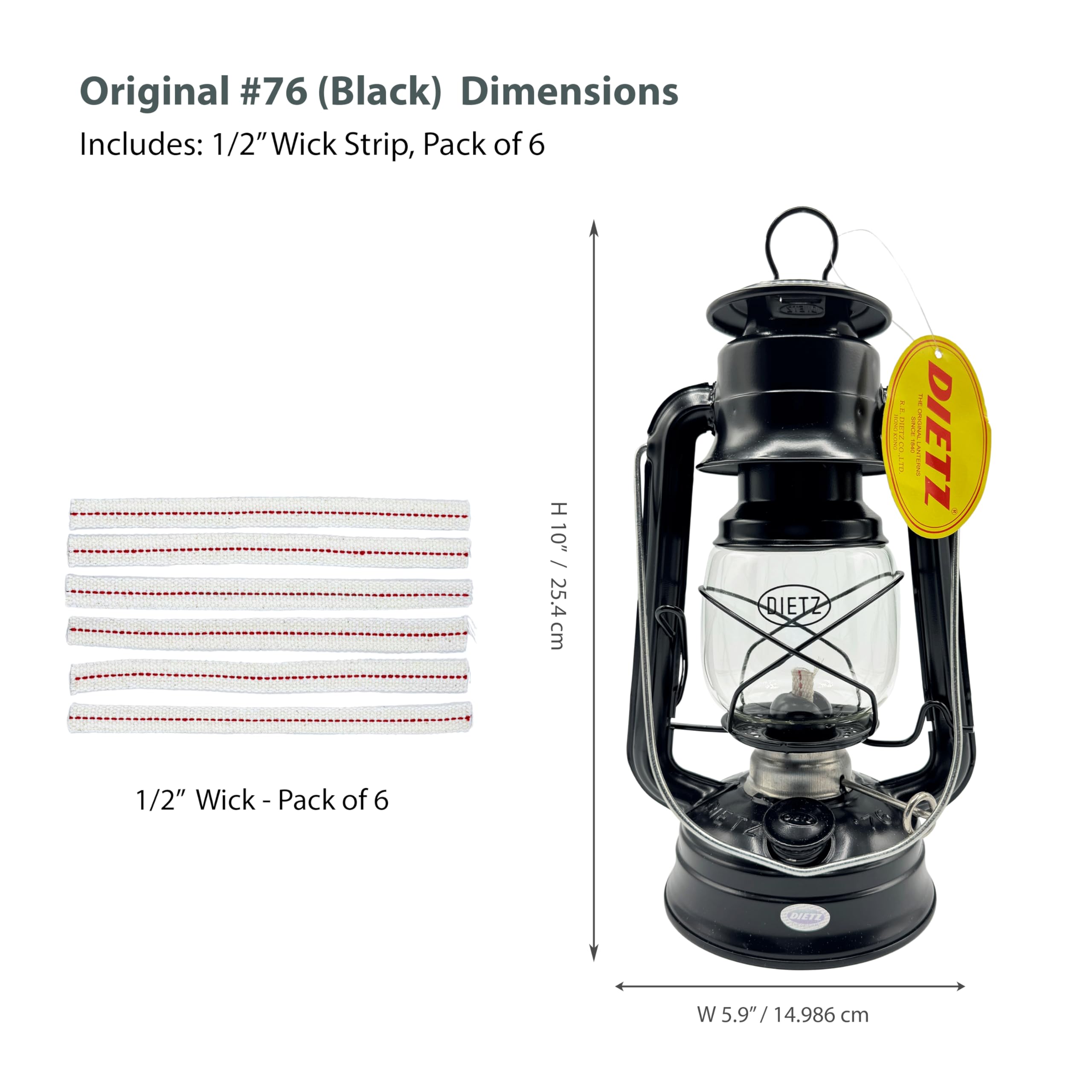 Light of Mine Dietz #76 replacement wick strip 1-2-inch enabling easy upkeep.