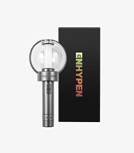 LIGHT STICK ENHYPEN Official handheld glow closeup for vibrant concert ambiance.