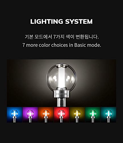 LIGHT STICK ENHYPEN Official packaging and accessories image shows complete fan kit.
