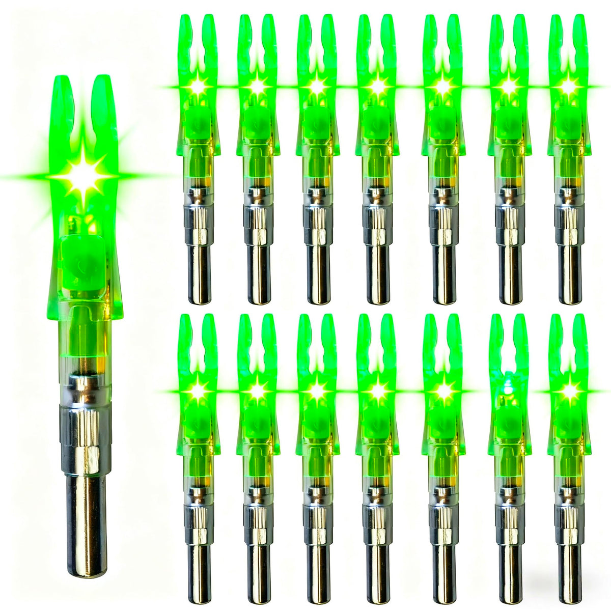 LightingU NoxDyn lighted nock package for bright visibility in practice