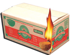 Lightning Nuggets N50VBOX firestarters in tan box for quick ignition indoors or outdoors