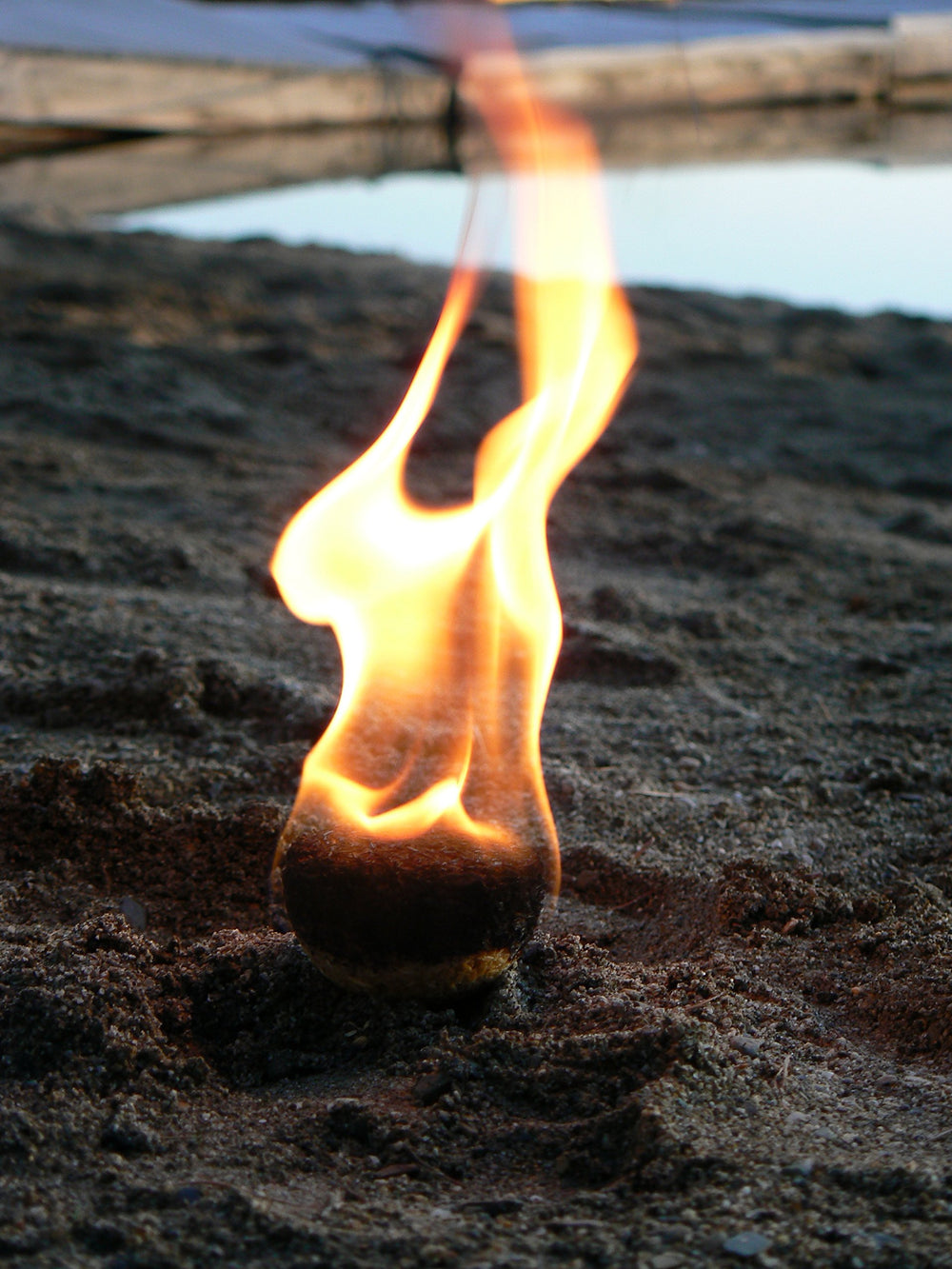Lightning Nuggets composition: pitchwood sawdust and paraffin wax for clean burns