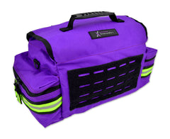 Lightning X Products purple EMT bag with padded shoulder strap, versatile for on-the-go emergencies.