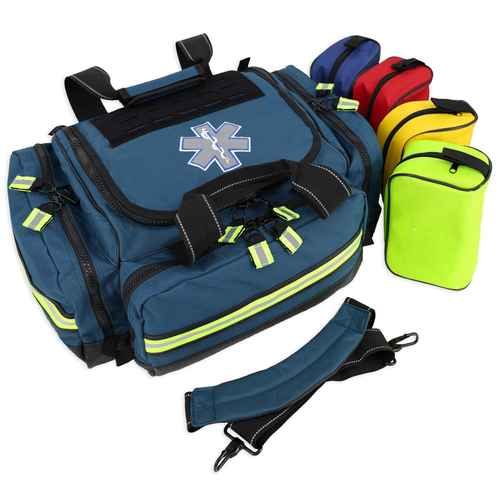 Lightning X Products large EMT bag front pocket for quick tool access.