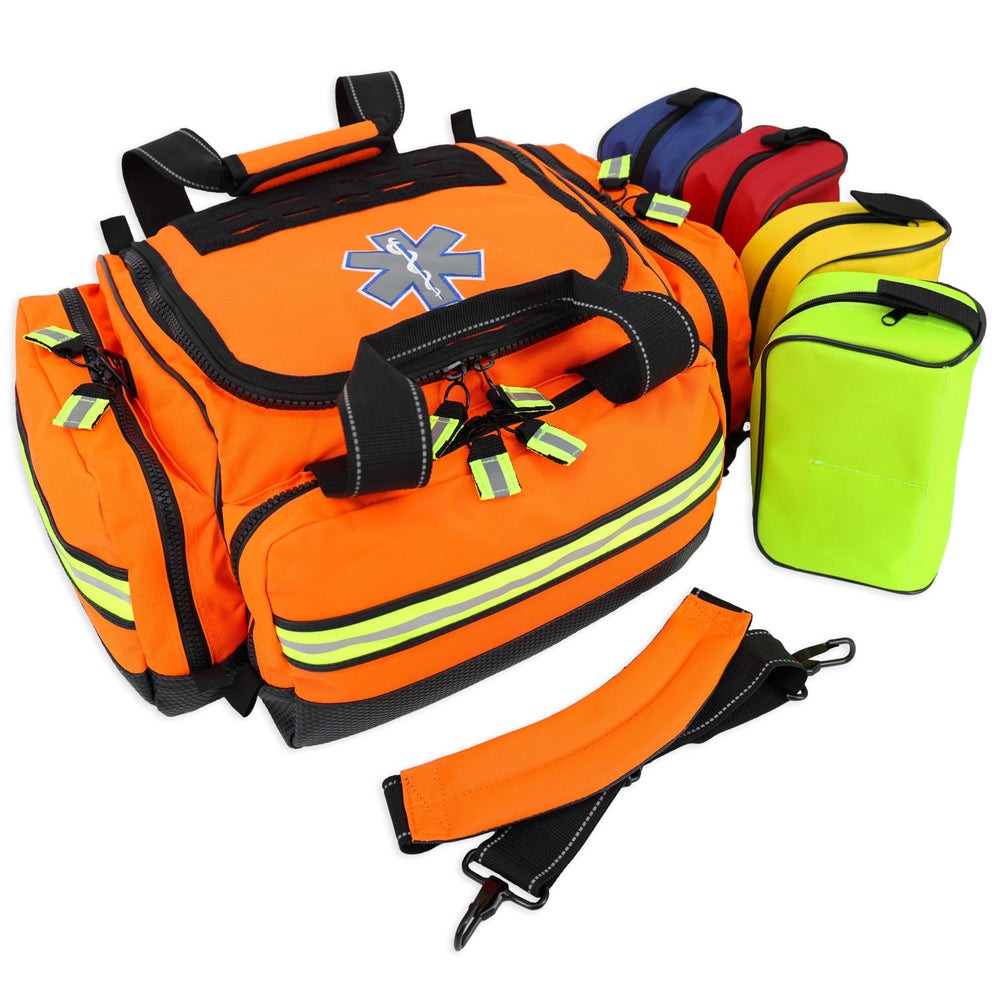 Lightning X Products EMT bag orange front pocket layout for quick gear access