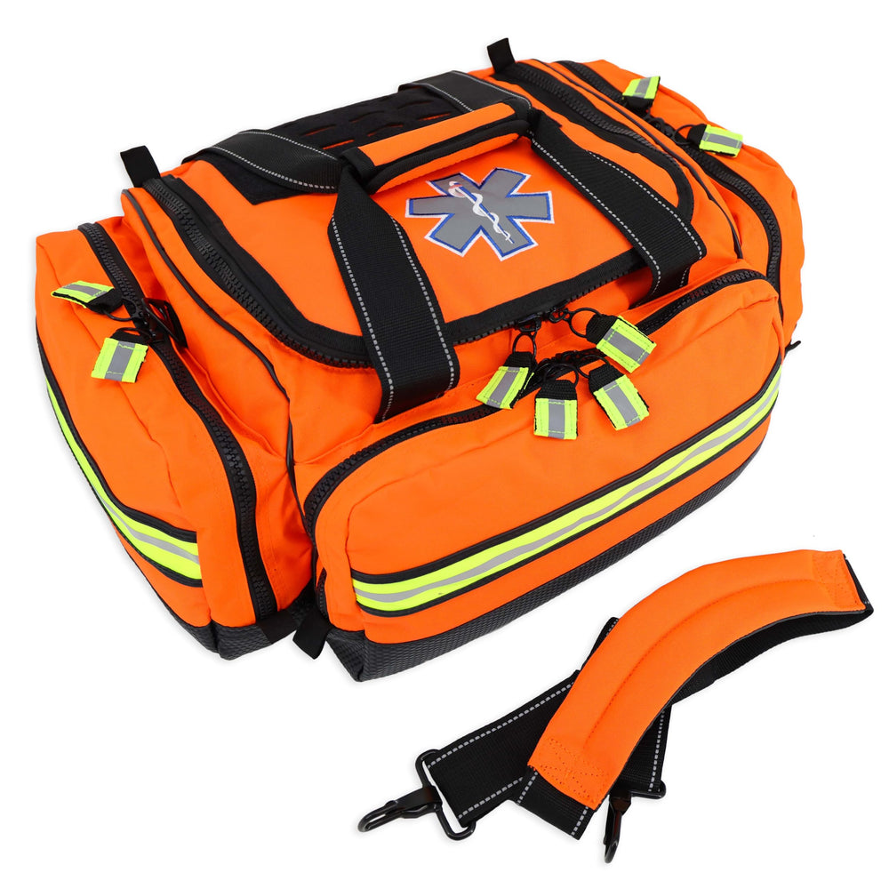Lightning X Products EMT bag orange side pockets with elastic loops