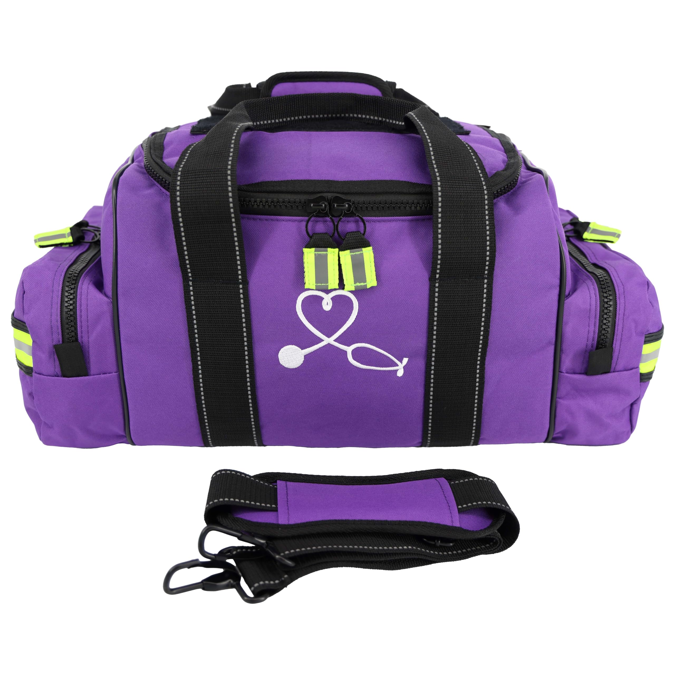 Lightning X Products laser-cut MOLLE patch on purple bag for quick customization.