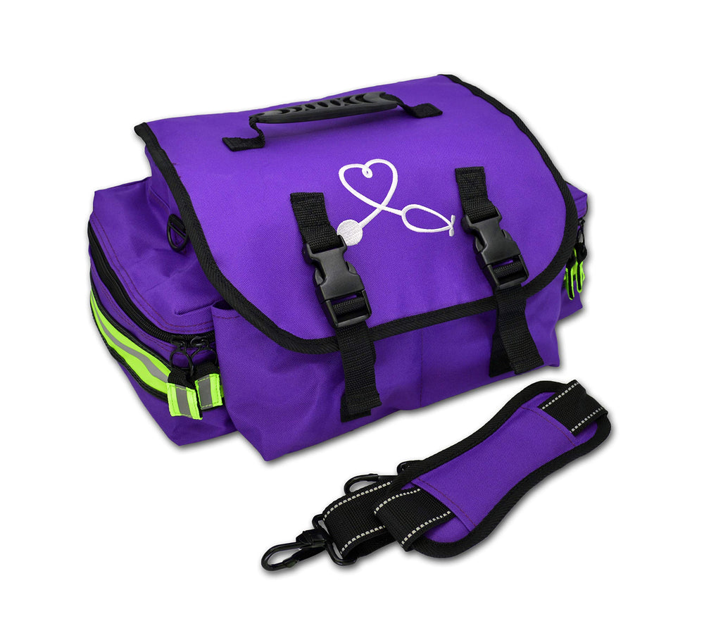 Lightning X Products small EMT jump bag with dividers, organized interior for rapid access to gear.
