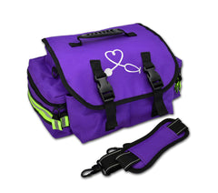 Lightning X Products small EMT jump bag with dividers, organized interior for rapid access to gear.