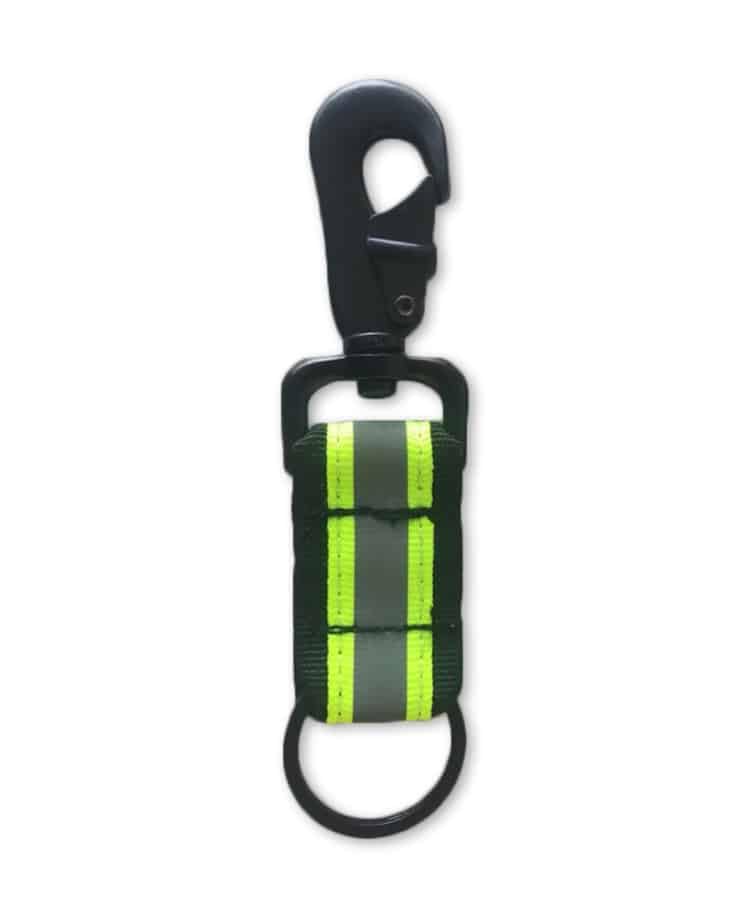 Lightning X Reflective Firefighter Key Chain showing reflective trim for high visibility on duty.