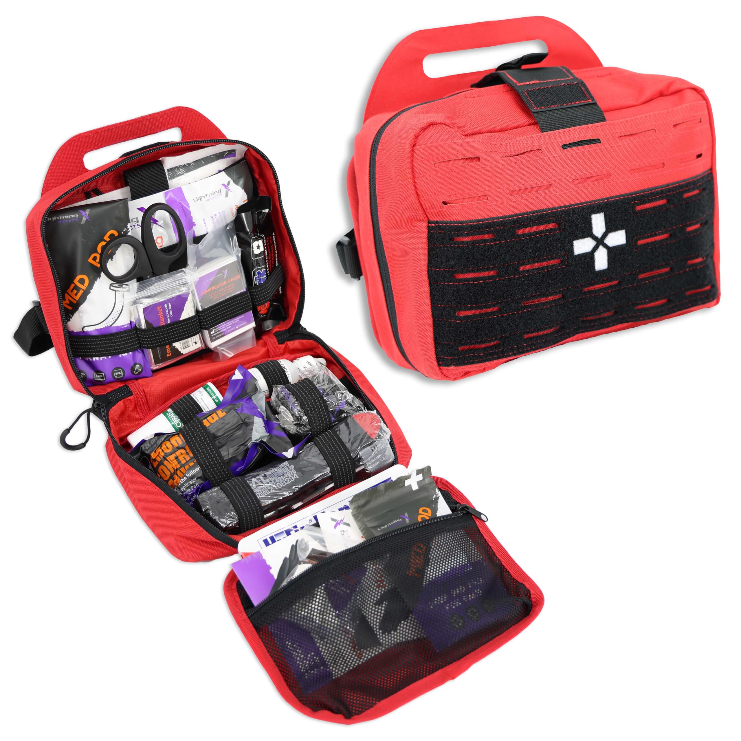 Lightning X Rip-Away three-tier storage keeps contents organized during transport.