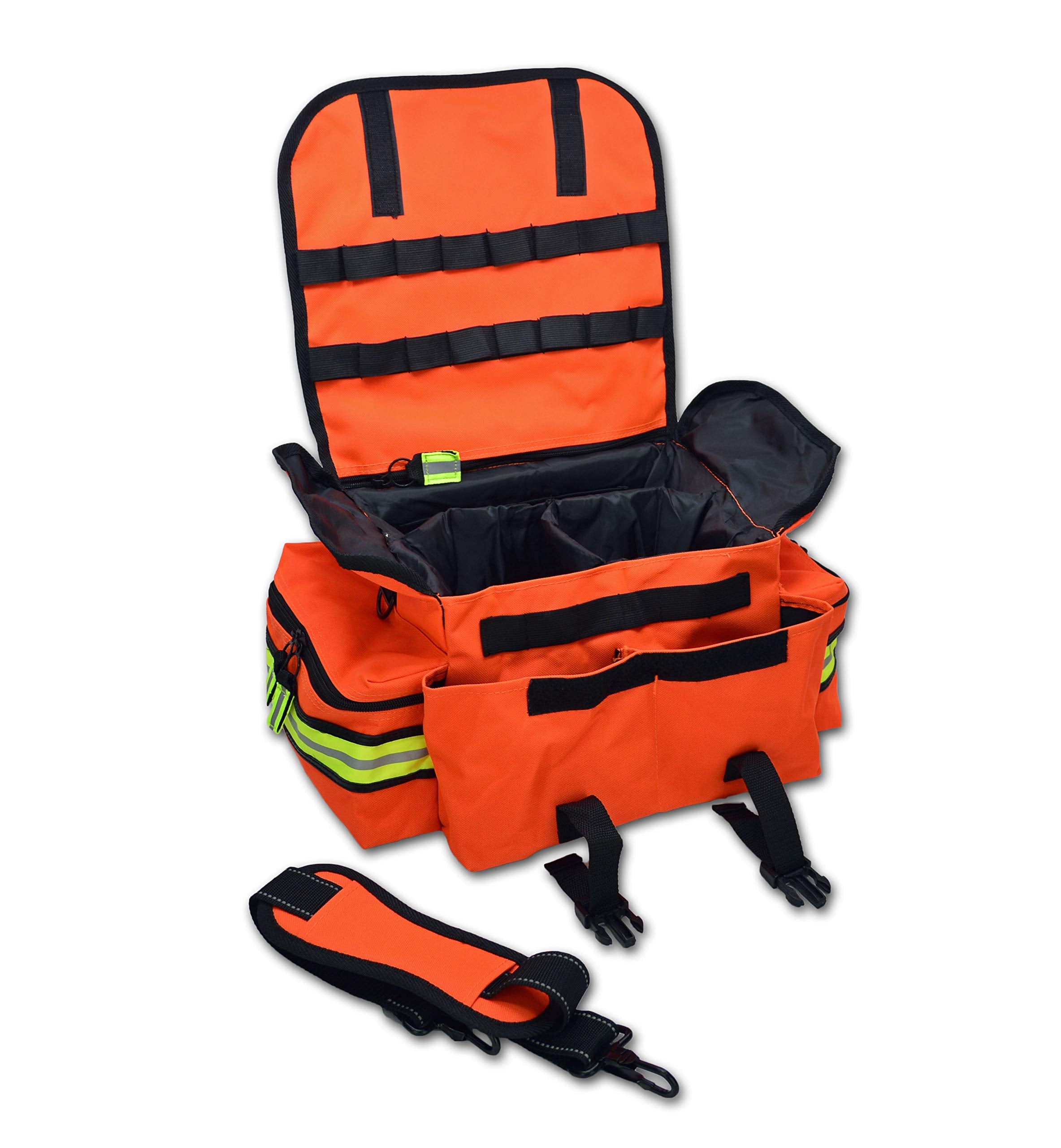 Lightning X Products small EMT jump bag interior with dividers for organized gear.